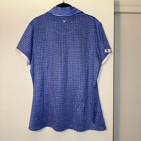 Callaway Women’s Blue Pattern Golf Polo Shirt Size XL EUC - Picture 6 of 10